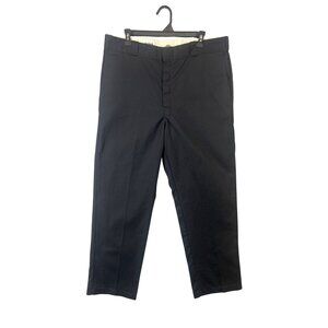 Dickies 874 Original Fit Black Work Pants Mens Size 38x32 Durable EUC